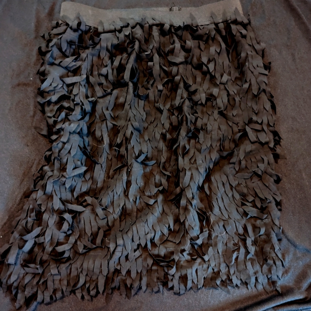 Feathery black skirt